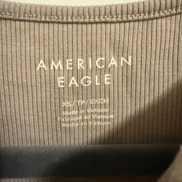 American Eagle Outfitters Taupe Ribbed Bodysuit - like new! - Picture 2 of 5